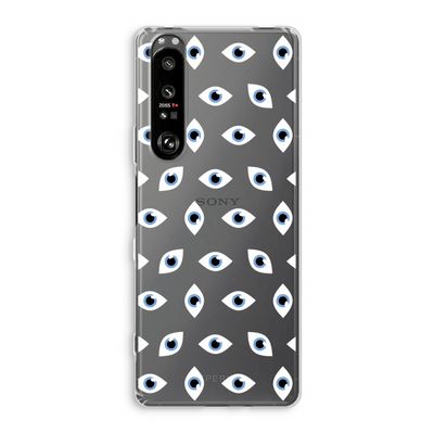 Eyes pattern: Sony Xperia 1 III Transparant Hoesje