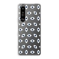 Eyes pattern: Sony Xperia 1 III Transparant Hoesje