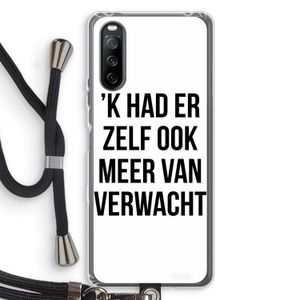 Meer verwacht: Sony Sony Xperia 10 III Transparant Hoesje met koord