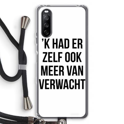 Meer verwacht: Sony Sony Xperia 10 III Transparant Hoesje met koord