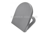 Wiesbaden Vesta soft-close zitting tbv wandcloset 52cm mat grijs