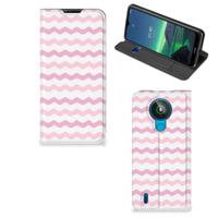 Nokia 1.4 | Hoesje met Magneet | Waves Roze