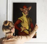 Canvas schilderij aristocratische hond