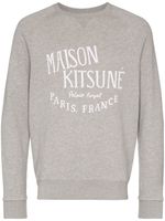 Maison Kitsuné sweat à logo imprimé - Gris