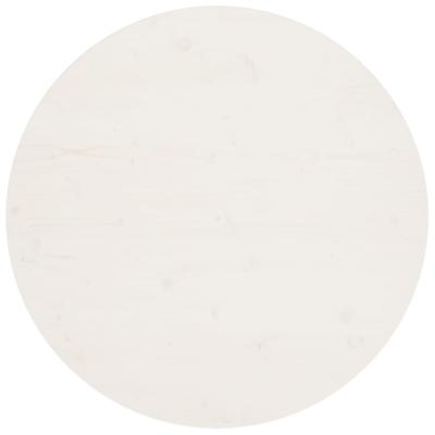 Tafelblad Ø90x2,5 cm massief grenenhout wit