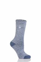 Heat Holders Ladies socks lite twist maat 4-8 denim/cream (1 Paar) Heat Holders Ladies socks lite twist maat 4-8 denim/cream (1 Paar)