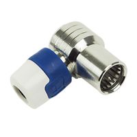 Hirschmann QFA 5 F-connector Male Wit / Blauw