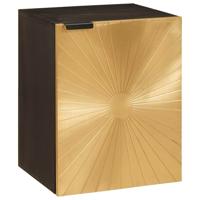 Badkamer Kast Zwart en Goud 38 x 33 x 48 cm massief mangohout