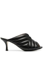Nº21 mules matelassées à talon mi-haut - Noir