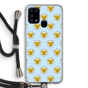 Leeuwenkoppen: Samsung Galaxy M31 Transparant Hoesje met koord
