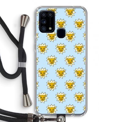 Leeuwenkoppen: Samsung Galaxy M31 Transparant Hoesje met koord