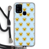Leeuwenkoppen: Samsung Galaxy M31 Transparant Hoesje met koord