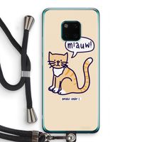 Miauw: Huawei Mate 20 Pro Transparant Hoesje met koord