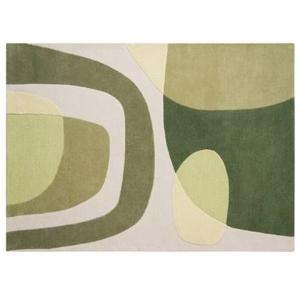 Vloerkleed Grafiek - Groen - Wol - 200x0x290cm (BxHxD)