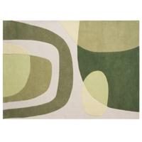 Vloerkleed Grafiek - Groen - Wol - 200x0x290cm (BxHxD)