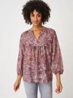Blouse met 3/4 mouwen en paisley print