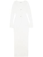 16Arlington Jurk met diepe ronde hals - Wit - thumbnail