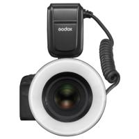 Godox MF-R76 macro ringflitser met afzonderlijke flitsbuisregeling en 8 adapterringen