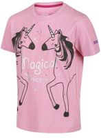 Regatta T shirt Bosley III meisjes katoen roze maat 80 86 - thumbnail