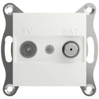 Schneider Electric TV-satelliet doorvoercontactdoos Asfora Wit (RAL 9003) EPH3470321D