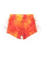 Alanui short à détails de plumes - Orange