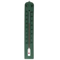 Gerimport Thermometer - kunststof - 39 x 6 cm - groen - tot 50 graden Celsius