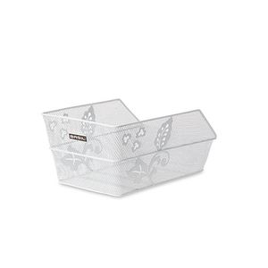 Basil cento s fm - fietsmand - achterop - klein - inclusief bevestigingsmateriaal - wit