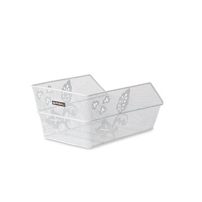 Basil cento s fm - fietsmand - achterop - klein - inclusief bevestigingsmateriaal - wit