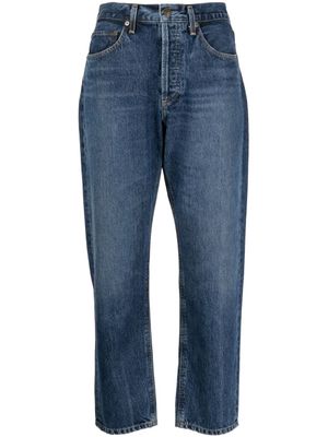 AGOLDE jean court à taille haute - Bleu