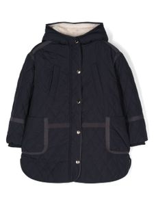 Chloé Kids veste matelassée à doublure texturée - Bleu