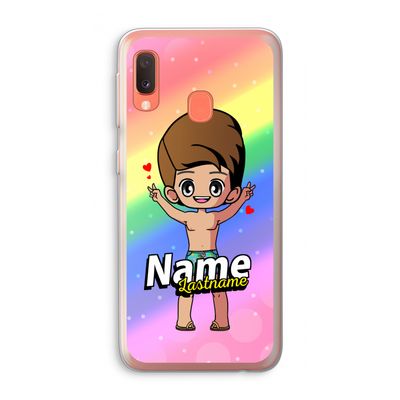 Chibi Maker man: Samsung Galaxy A20e Transparant Hoesje