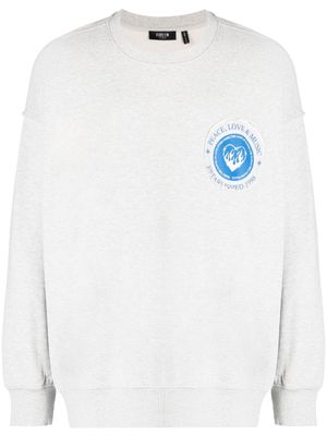 FIVE CM sweat en coton à logo brodé - Gris