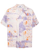 MSGM t-shirt en coton à effet taches de peinture - Rose - thumbnail