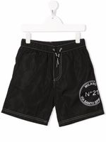 Nº21 Kids short de bain à logo imprimé - Noir