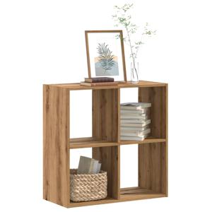 Boekenkast 68,5x32x68,5 cm bewerkt hout artisanaal eikenkleurig