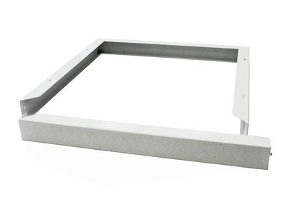 Opbouwrand LED paneel 60x60 zwart structuur in elkaar klikken met staaldraden zwevend op te hangen
