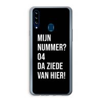 Da ziede van hier - Zwart: Samsung Galaxy A20s Transparant Hoesje