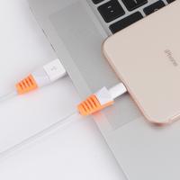 2 stks anti-break USB Charge kabel Winder beschermende case bescherming Sleeve (oranje)