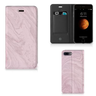 Apple iPhone 7 Plus | 8 Plus | Standcase | Marble Pink - Origineel Cadeau Vriendin