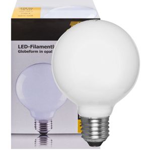 Opale globe LED lamp 6.5W 730 lumen E27 2700K warm wit 80mm Ø niet dimbaar