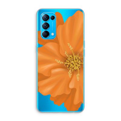 Orange Ellila flower: Oppo Find X3 Lite Transparant Hoesje