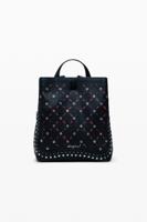 Kleine rugzak met opengewerkte details en studs - BLACK - U