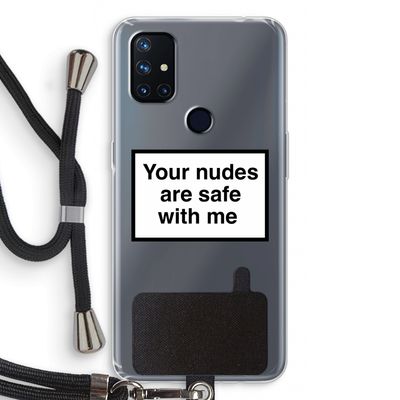 Safe with me: OnePlus Nord N10 5G Transparant Hoesje met koord