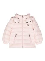 Moncler Enfant logo-patch hooded padded jacket - Rose - thumbnail