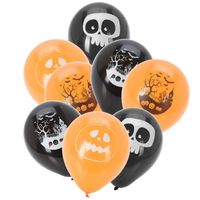 Halloween ballonnen versiering Faces and House 20x stuks