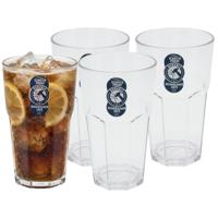 Excellent Houseware Longdrink glas - 8x - 370 ml - onbreekbaar kunststof - herbruikbaar