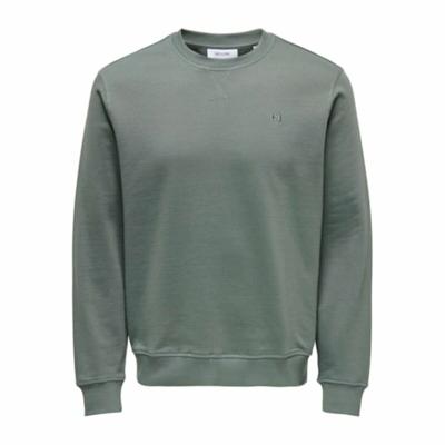 Herensweater zonder Capuchon Only & Sons Onsdan Unshed Reg Crew Neck Donkergroen - Maat: L