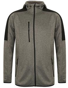 Finden+Hales FH622 Adults Active Softshell Jacket - Dark Grey Marl/Black - M