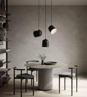 Hanglamp zwart &apos;Angle&apos; E27 dimbaar warm wit zwart 20 cm DFTP