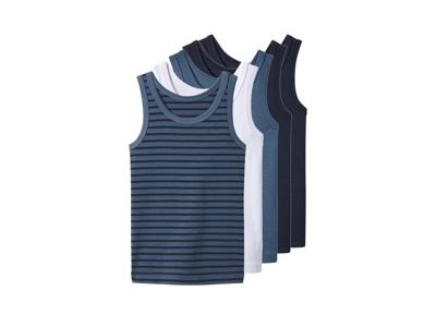 lupilu Set van 5 kinder hemden (Wit/blauw, 98/104)